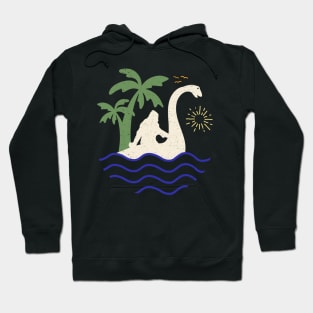 Bigfoot Riding Loch Ness Monster Hoodie